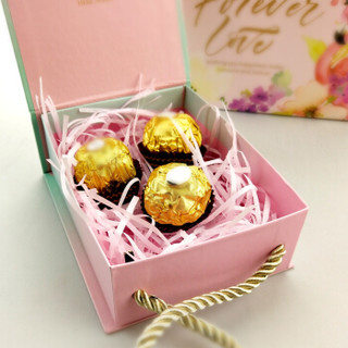 AI-Gift 拉菲草 喜糖盒填充物 碎纸丝 礼盒填充物 婚庆用品 粉色 30g