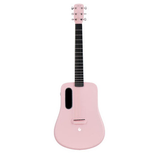 拿火吉他 LAVAGUITAR LAVA ME 2拿火民谣吉他36寸初学者男女学生碳纤维旅行吉他 淡粉色-电箱款