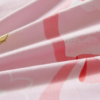迪士尼（Disney）家纺 四件套 1.5米冰雪奇缘 艾莎公主 活性印染 粉色