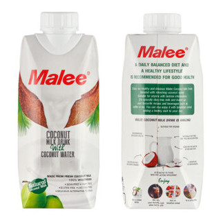 泰国原装进口 玛丽（Malee）天然椰子风味椰子汁椰汁椰奶饮料330ml*6瓶