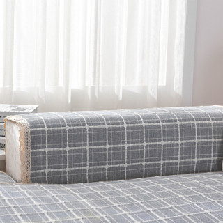 意尔嫚 沙发垫套 家用客厅雪尼尔沙发巾垫全包四季通用沙发垫坐垫子防滑罩布艺 90*90cm灰格