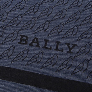 BALLY 巴利 男士海军蓝小鸟图案混纺围巾 M7CN372F 8S363 710