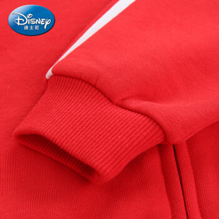 迪士尼 Disney 自营童装男童中小童针织连帽外套卫衣2019春夏新款 DA916579E03 大红 120