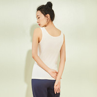 YOUR SUN 宜而爽 女士棉质背心女罗纹背心女无痕保暖打底衫紧身美体上衣(单件) CR11浅玉 CL62N M/160 (玉色、M、棉)