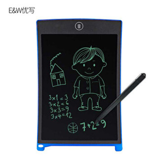 优写（E&W） 液晶手写板黑板儿童涂鸦绘画 电子写字板绘画板白板  8.5英寸 玫红色