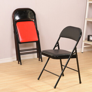 乐高赫曼 简易凳子靠背椅家用折叠椅子便携办公椅会议椅电脑椅座椅培训椅子 折叠椅LG-PZD白
