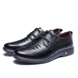 奥康（Aokang） 男商务休闲皮鞋舒适透气 17321109942 黑色 42码