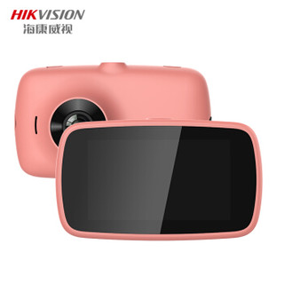 海康威视（HIKVISION）AE-DN2312-C4粉色新款智能汽车载行车记录仪1080P高清夜视180°广角停车监控wifi+16G卡
