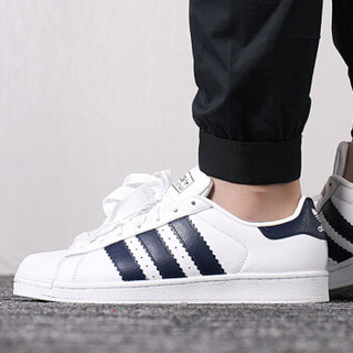 adidas 阿迪达斯 三叶草 男子 三叶草系列 SUPERSTAR 运动 经典鞋 白蓝色 BD8069 44.5码 UK10码