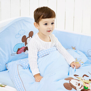 迪士尼宝宝 Disney Baby 婴儿床品套件 可拆洗床围被子床单被套被芯枕套枕芯 奇幻之旅蓝色120*65cm