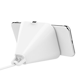 飞利浦（PHILIPS）7.5W/10W苹果智能无线快充/红外线感应台灯/手机支架 多功能充电器DLP9025N白