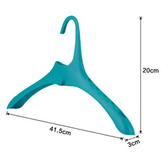清野の木 AIR系列通风透气防滑可叠放衣架 宽肩无痕干湿两用塑料晾衣架  蓝色5只