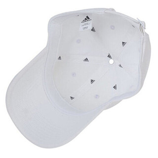 adidas 阿迪达斯 运动帽 男女 6P CAP COTTON 舒适休闲旅游鸭舌帽遮阳帽棒球帽休闲帽 S98150 OSFW 白色