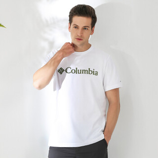Columbia 哥伦比亚 户外经典logo舒适面料吸湿T恤 PM3547 100 XL