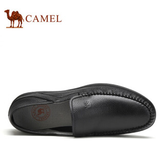 CAMEL 骆驼 柔软牛皮百搭商务休闲皮鞋 A912211480 黑色 40