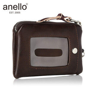 anello 阿耐洛 日本轮带卡套手拿包零钱包卡包随身收纳包 AT-N0574深棕色