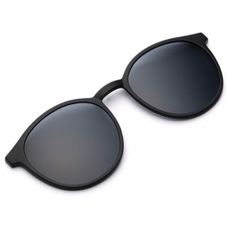 LOHO 偏光太阳镜夹片带磁铁吸附式近视眼镜框架男女款 LHK020 枪色+黑色夹片