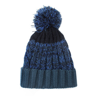 Gap旗舰店 童装 男童 保暖儿童针织小圆帽 护耳帽子383412 灰蓝色 S/M