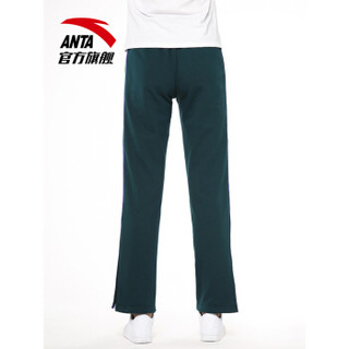 ANTA 安踏 女裤新款针织运动长裤条纹撞色潮流运动裤  A62210苔原绿 L(女170) 96918747-4