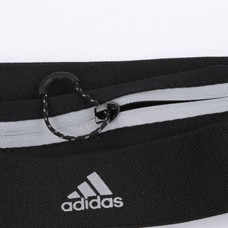 adidas 阿迪达斯 跑步腰带 男女 RUN BELT 运动训练轻便跑步腰带 CF5210 NS (黑色、均码)