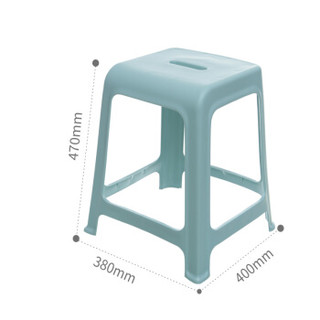 禧天龙Citylong 成人环保塑料凳子浴室椅凳47cm高加厚方凳北欧蓝 2075