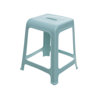 禧天龙Citylong 成人环保塑料凳子浴室椅凳47cm高加厚方凳北欧蓝 2075