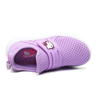 HelloKitty 女童运动鞋 休闲时尚透气网面跑步鞋K8513803嫩紫33