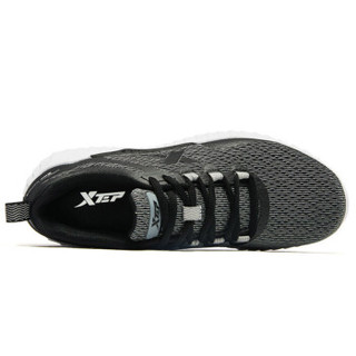 XTEP 特步 男鞋跑步鞋春季新款男士跑鞋休闲鞋户外健身男运动鞋881119119012 黑灰 40码
