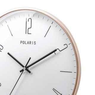 北极星 POLARIS 挂钟创意客厅时尚静音时钟壁钟二代智能电波钟 2772金-电波钟