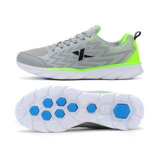 XTEP 特步 新款男士轻便透气舒适减震休闲男跑步鞋 984319115966 灰绿 41码