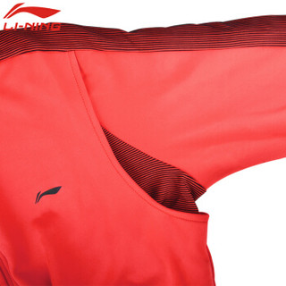 李宁LI-NING套装瑜伽健身运动户外跑步训练休闲开衫外套上衣 AWDN912-3 L码 女款 样品红