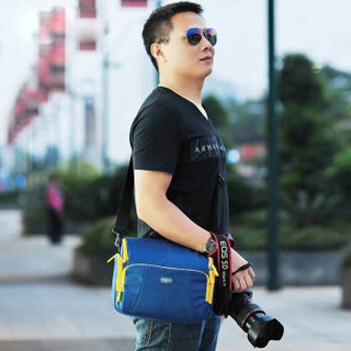 通霸（TONBA）2511 时尚微单数码相机包 男女单肩多色单反摄影包 蓝色