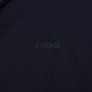 Z ZEGNA 杰尼亚 奢侈品 男士海军蓝棉质长袖POLO衫 VR348 ZZ759 B09 XL码