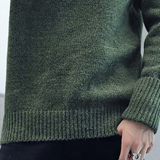 金盾（KIN DON）针织衫 新款男士时尚潮流加厚保暖圆领毛衣211-1-M9180绿色2XL