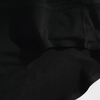 金三塔 舒适无痕系列 女士内裤真丝中腰无痕小平脚裤 NZF8C202  黑色7100  S