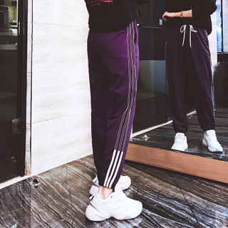 俞兆林 2019新款韩版大码运动裤女百搭休闲裤 YWKX191212 紫色 M