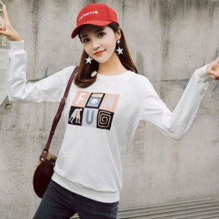 joy of joy 京东女装2019春装新款韩版卫衣上衣服宽松长袖t恤女潮 jww