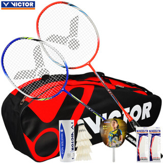 威克多VICTOR 胜利全碳素羽毛球拍双拍情侣对拍套装HX-DF1 赠拍包羽毛球手胶