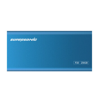 超音速 Supersonic 256GB type-c 3.1 移动固态硬盘（pssd）P20宝石蓝畅速轻薄 抗震防摔