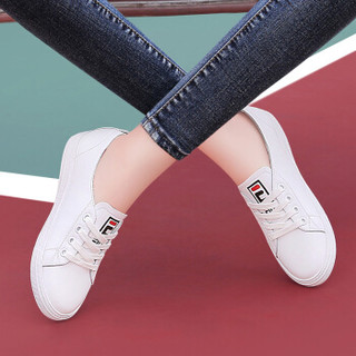LAIKAJINDUN 莱卡金顿 韩版时尚女士平底低系带潮流休闲鞋 6652 白色（系带） 39