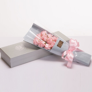 米兹MIEZ 香皂玫瑰花束礼盒装仿真鲜花11朵粉色 生日七夕情人节礼物送女友