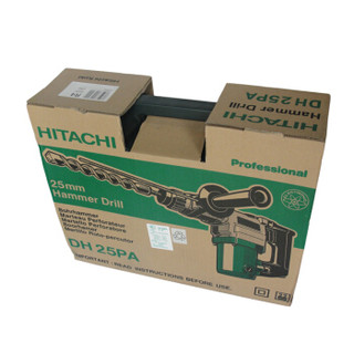 日立 HITACHI 电动工具 650W家用电锤可调速大功率快速钻孔锤钻 DH25PA出厂配置