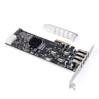 奥睿科（ORICO）PCI-E转4口USB3.0独立扩展卡台式机主机箱电脑内置高速前置转接卡 PNU-S4