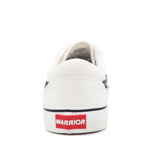 回力（Warrior） 休闲男士低帮女款潮流轻便白潮帆布鞋 WXY-A202 白黑 39