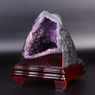 慈灵阁 紫水晶紫晶洞聚宝盆原石摆件水晶洞消磁石净化家居办公客厅礼品