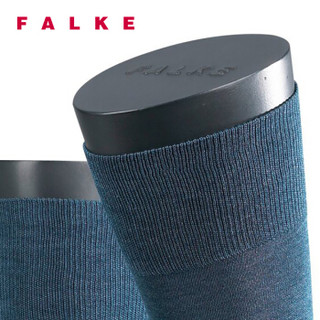 FALKE 德国鹰客 Tiago 丝光棉罗纹商务正装长中筒男袜 牛仔蓝色jeans 41-42 14662-6670-41