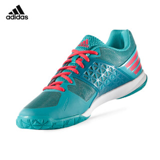 adidas 阿迪达斯 运动鞋男款 QUICKFORCE 超轻透气跑步网球鞋 羽毛球鞋 AF4885 43.5码 绿  送阿迪2285袜子