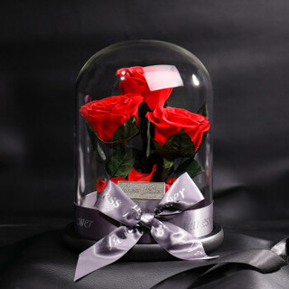 Vaness Flower永生花礼盒玻璃罩玫瑰花情人节520礼物送女友