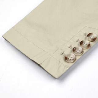 雅鹿 男休闲西服 商务韩版修身上衣正装纯色二粒扣长袖外套 18591003 浅卡其 180