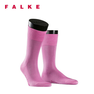 FALKE 德国鹰客 Tiago 丝光棉罗纹商务正装长中筒男袜 粉色peony 39-40 14662-8042-39